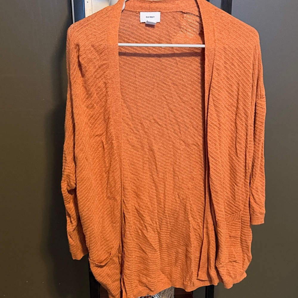 Old Navy Women's Vibrant Orange Cardigan